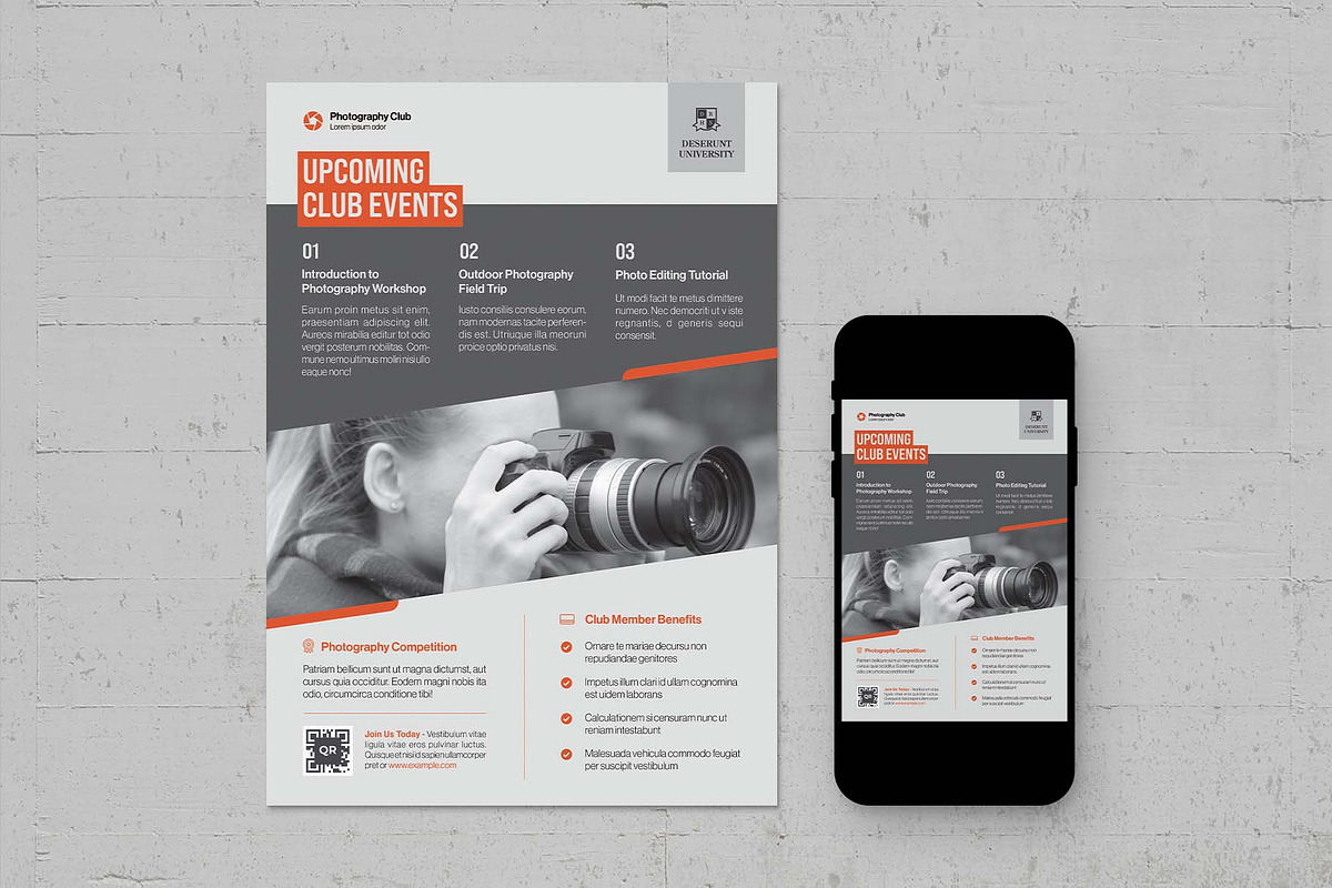 Photography Club Flyer Template, a Flyer Template by BrandPacks (Photo 2 of 5)
