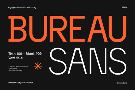 AT Bureau Sans (9 Style + Variable)
