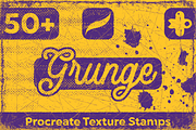 Grunge Texture Stamps for Procreate, a Texture Graphic by PeeperDesignStudio (Thumbnail 1 of 6)