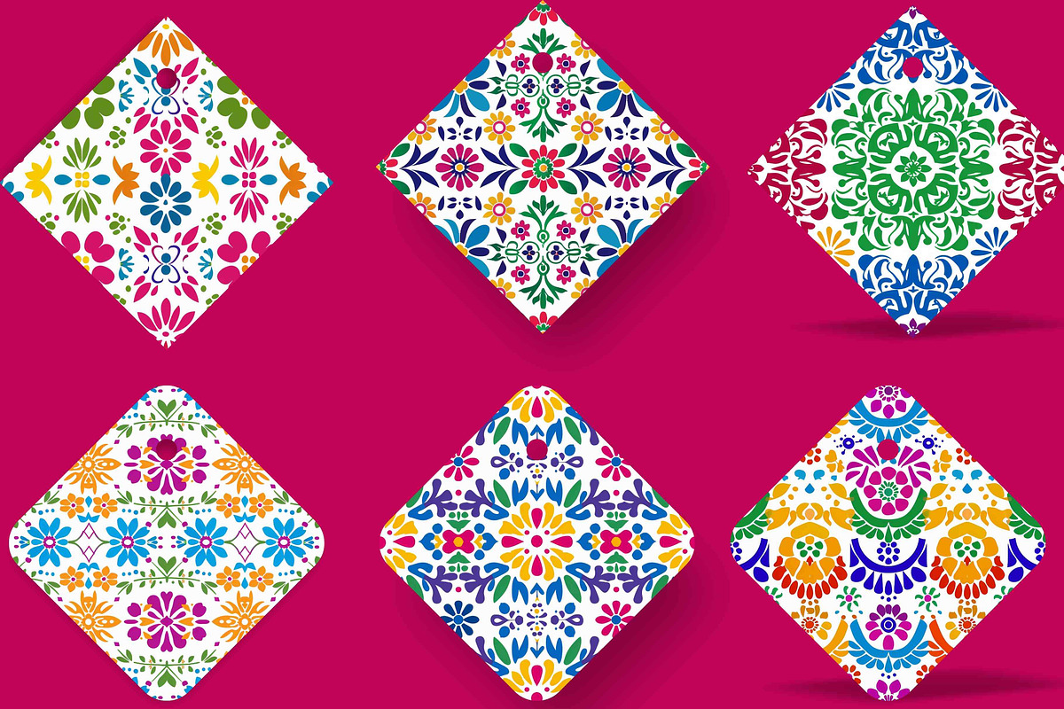 Mexican Papel Picado Patterns, a Pattern Graphic by Pattern Whimsy (Photo 3 of 5)