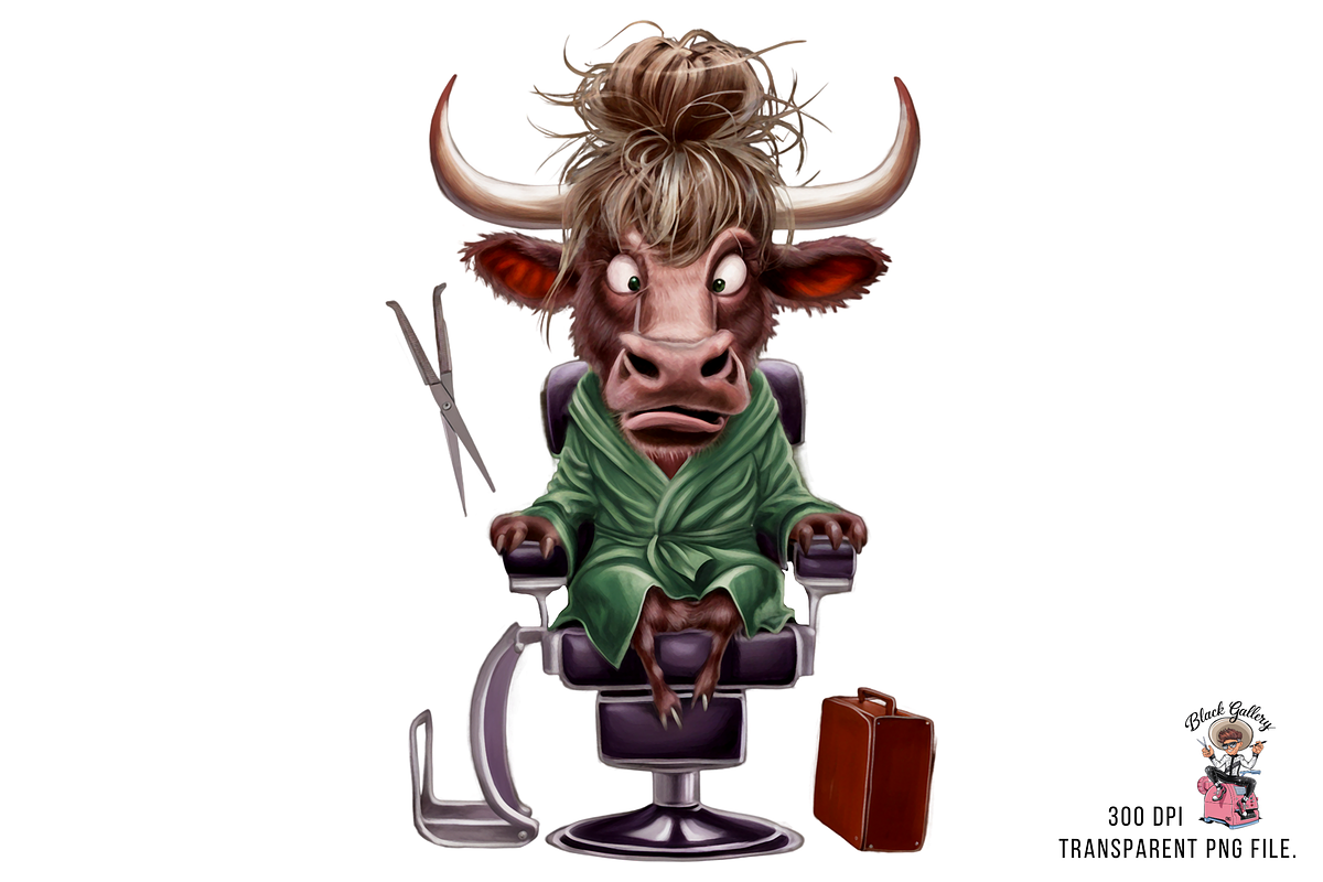 Cow Hair Beauty Salon PNG Bundle, a Graphic by Clipart Bloom (Photo 4 of 18)