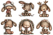 Whimsical Christmas Fluffy Bunny PNG, an Illustration by Craft Nest (Thumbnail 5 of 11)