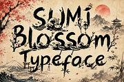 SumiBlossom - Japanese Art Font, a Script Font by HypeWorksCo (Thumbnail 1 of 13)