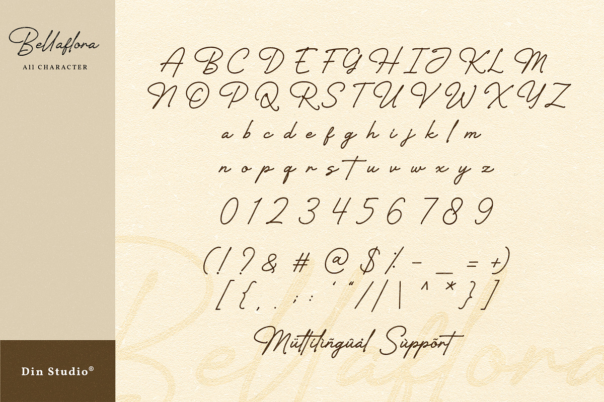 Bellaflora, a Script Font by din-studio.com (Photo 6 of 11)