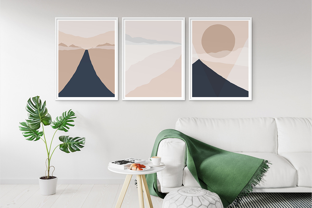 3 Abstract landscape prints., a Decorative Illustration by ElenKoss (Photo 2 of 7)