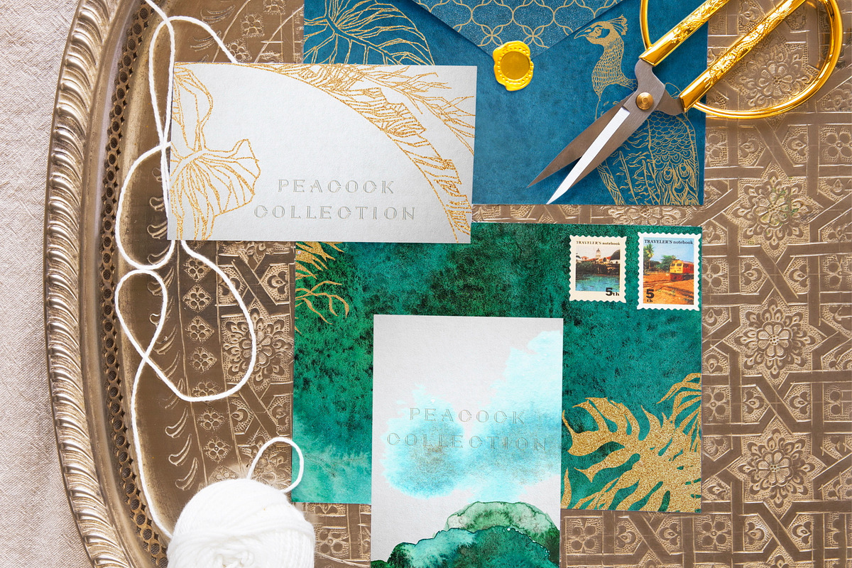 Peacock Blue Watercolor Collection, a Texture Illustration by Cat In Colour (Photo 6 of 10)
