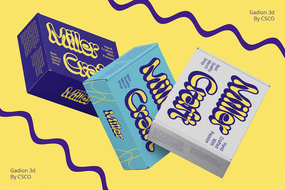 Gadion 3D, a Sans Serif Font by Craft Supply Co. (Photo 8 of 8)