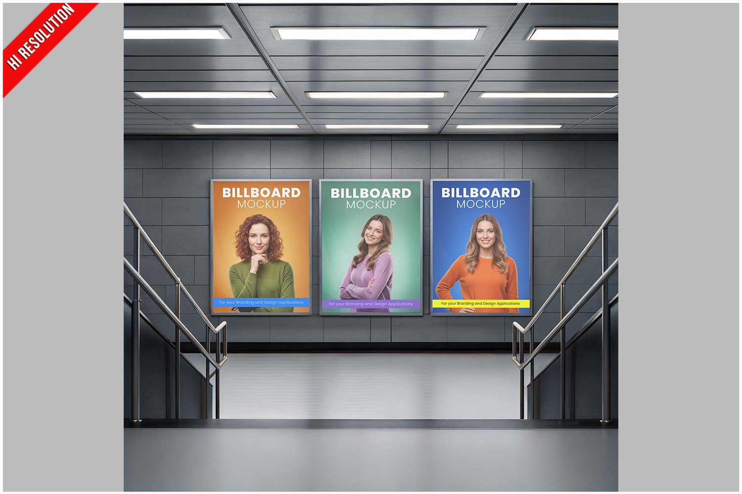 Metro Subway Wall Ad Mockup, a Product Mockup by Bruno's Shop