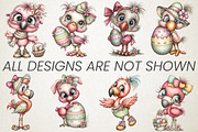 Whimsical Easter Flamingo Clipart, an Animal Illustration by RobertsArt (Thumbnail 4 of 5)