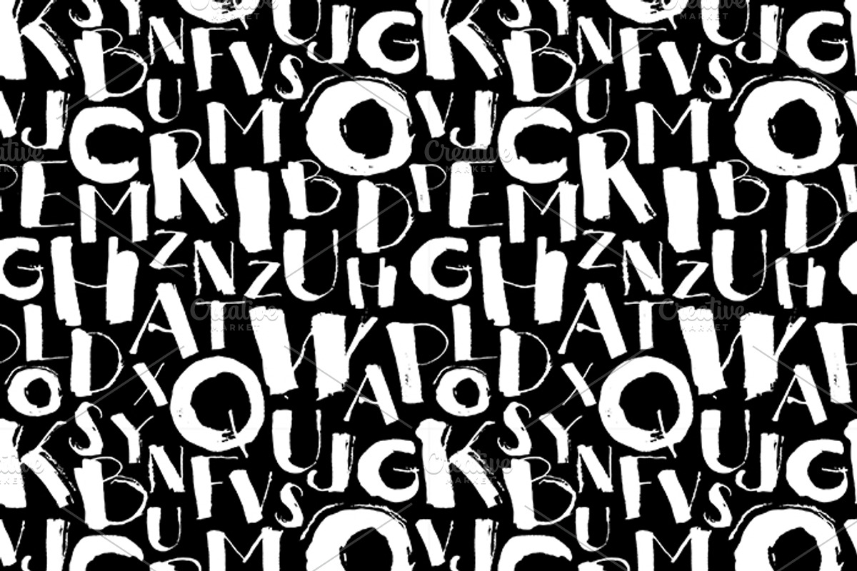 Brush Grungy Grotesque Font+pattern, a Pattern Graphic by VasilkovS (Photo 5 of 5)