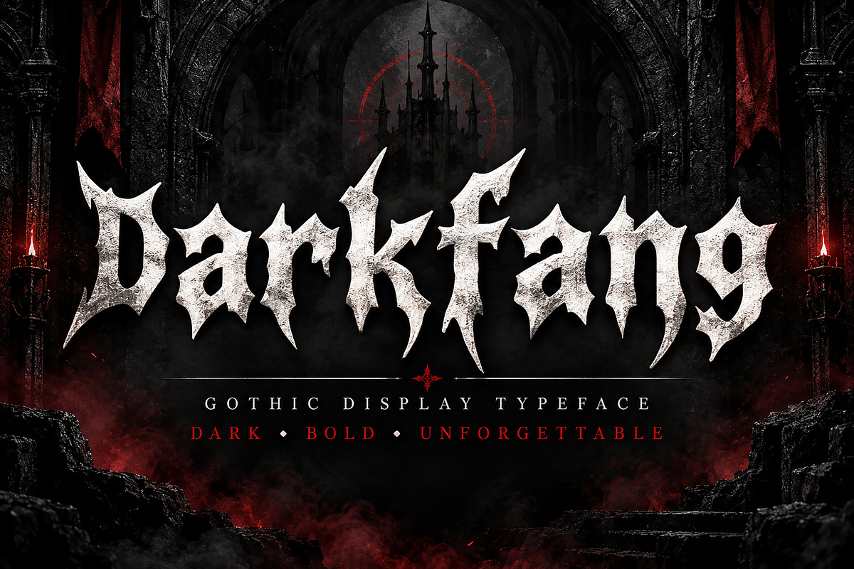 Darkfang, a Blackletter Font by Wow Magic (Photo 1 of 5)