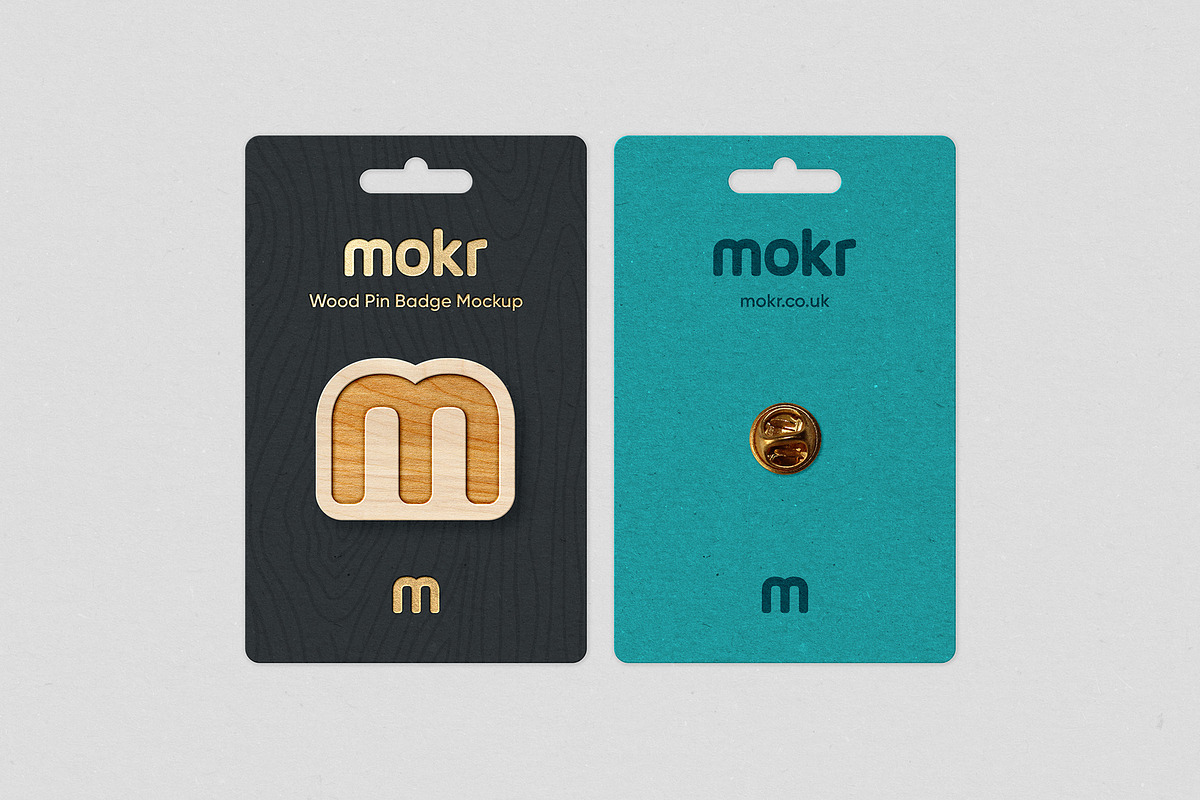 Wood Pin Badge Mockup, a Product Mockup by Mokr (Photo 2 of 12)