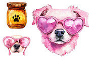 Watercolor Cute Dog Lover Clipart, a Seasonal Illustration by CitraGraphics (Thumbnail 7 of 8)
