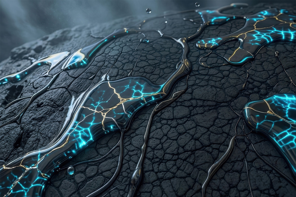 Futuristic Liquid Metal Backgrounds, an Object Illustration by StockVerse Creative (Photo 4 of 4)
