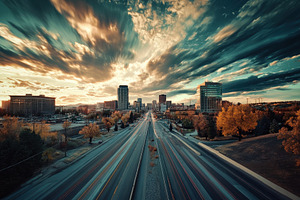 Downtown Colorado Springs skyline sh, a Photo by Pavel_design