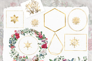 Watercolor floral Christmas pack, a Decorative Illustration by WonderWonder (Thumbnail 4 of 20)