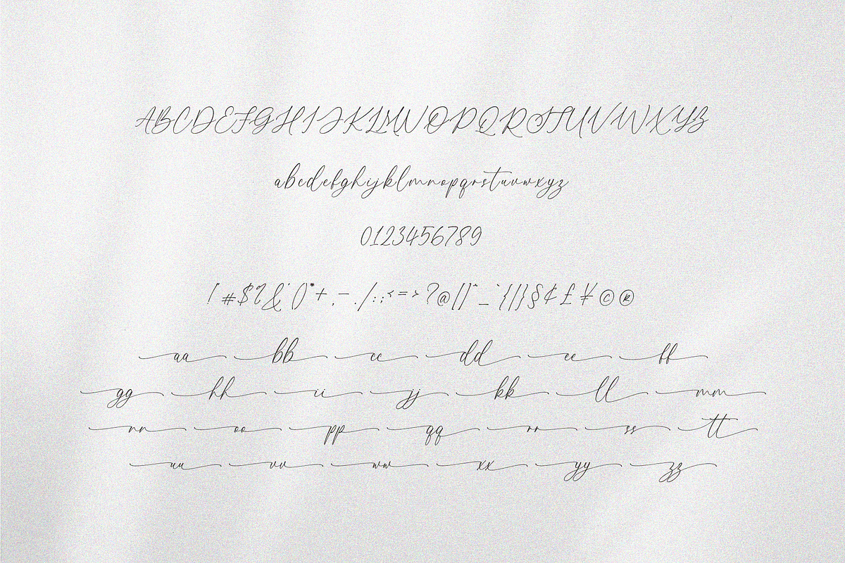 Gisella - Lovely Calligraphy Font, a Script Font by Pen Culture (Photo 10 of 11)