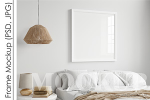 Bedroom Frame Mockup PSD JPG