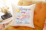 Lake Time Pontoon Boat PNG, a Seasonal Illustration by Sublimation Artist (Thumbnail 9 of 9)