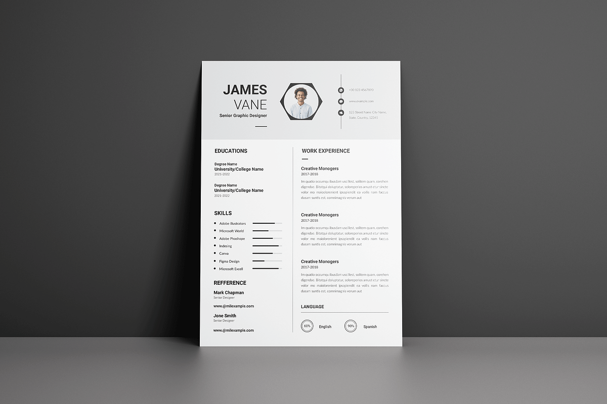 Resume Template, a Resume Template by Seeing-art (Photo 3 of 4)