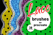 lace Procreate Brush Set, a Brush Add-On by Irena Matiash shop (Thumbnail 1 of 13)