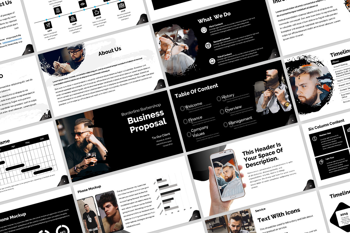 Dark Business Powerpoint, a Presentation Template by Fitra Noor (Photo 1 of 3)