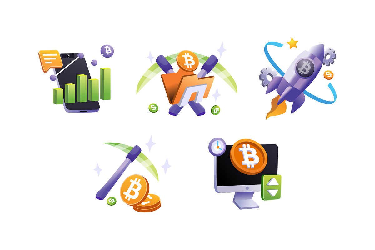 Bitcoin Vol 1 3D Illustration Set, an Object Graphic by SLAB! Design (Photo 3 of 3)