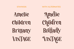 Stay Kids - Cute Modern Serif Font