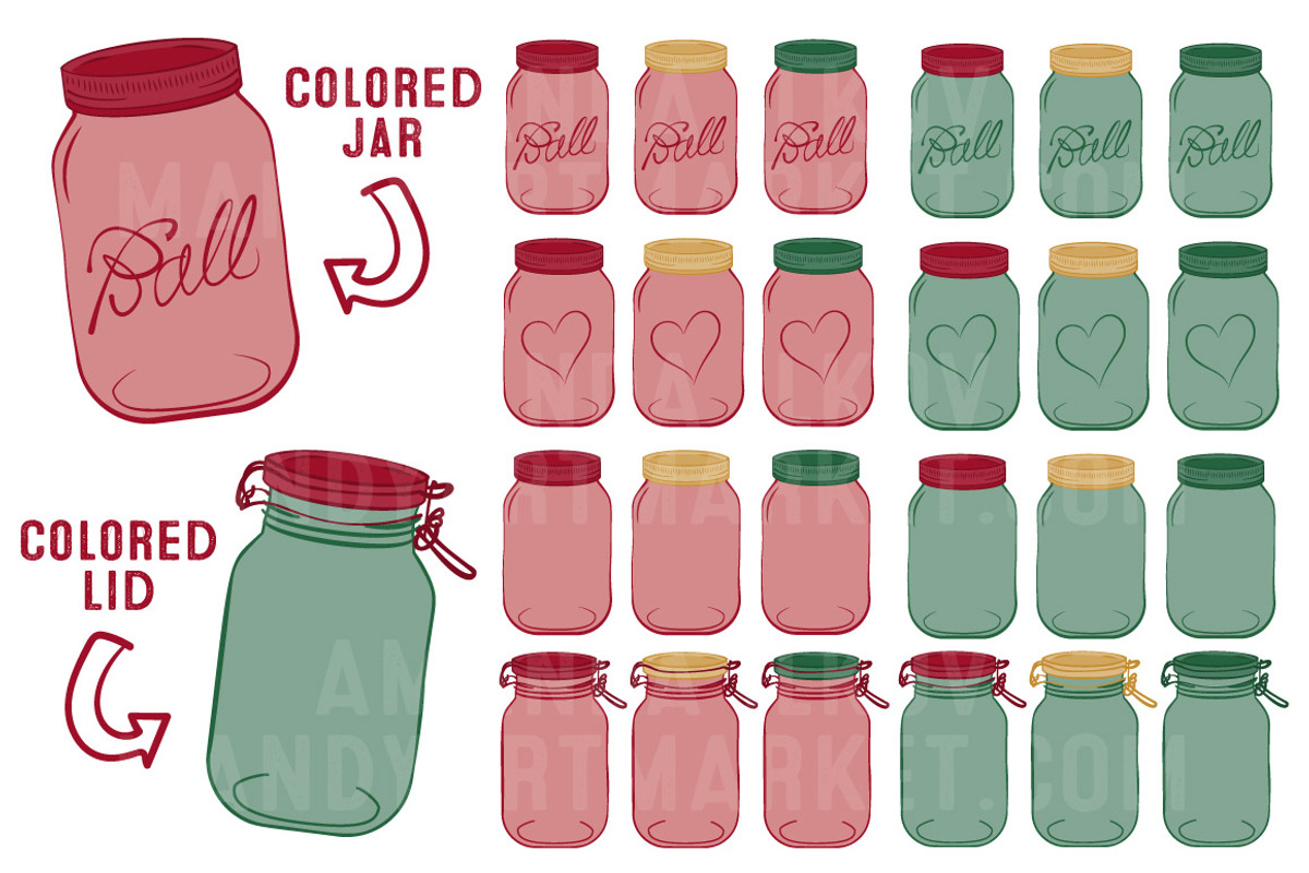 Christmas Jar Vectors & Clipart, an Illustration by Amanda Ilkov (Photo 2 of 4)