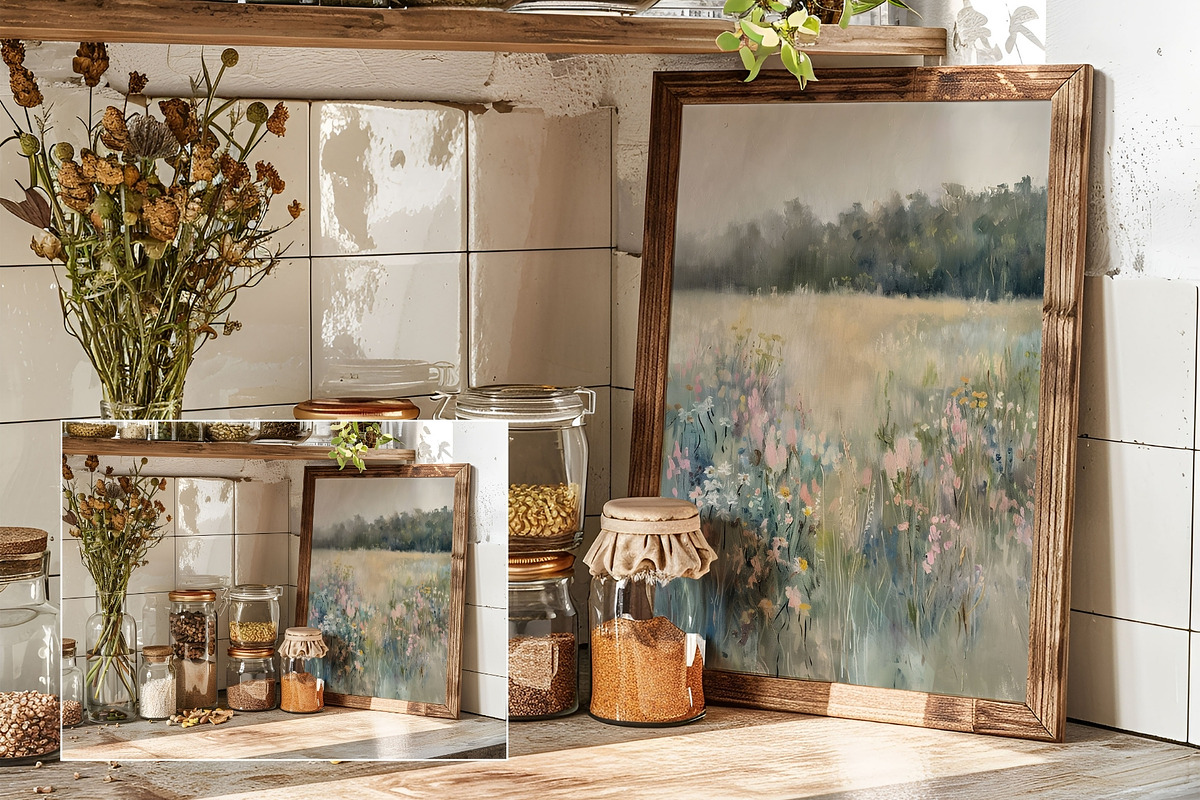 Rustic A4 Frame Mockup FR-KI-01, a Household Mockup by Callistemon Creative (Photo 3 of 8)