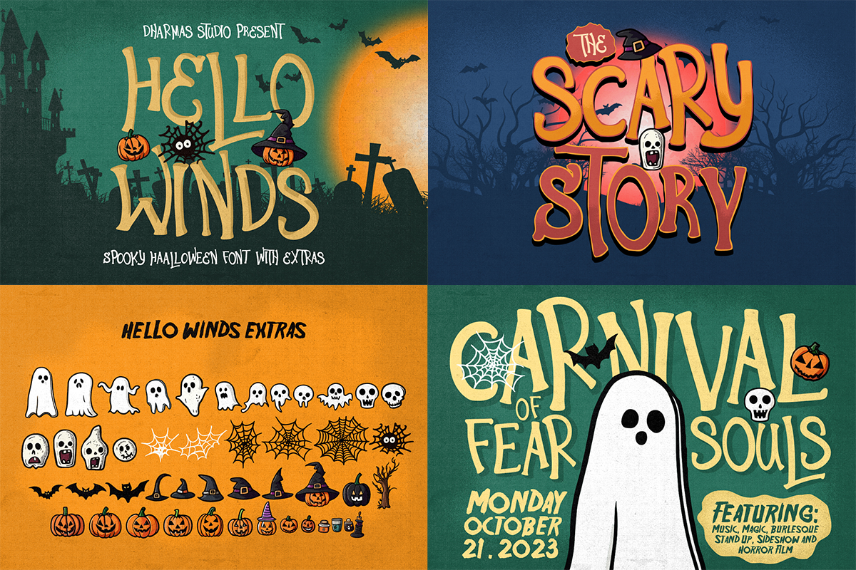 Retro Halloween Bundle, a Font by Dharmas Foundry (Photo 2 of 5)