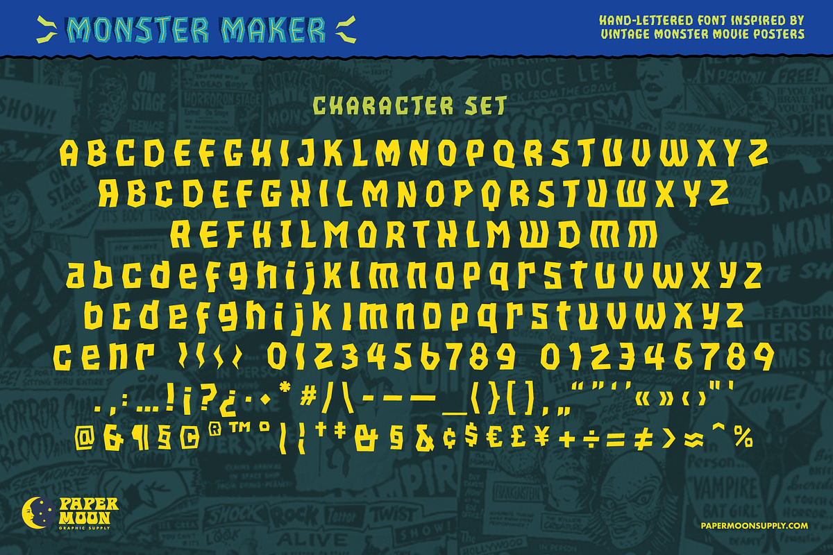 PM Monster Maker Type System, a Sans Serif Font by Paper Moon Graphic Supply (Photo 4 of 11)