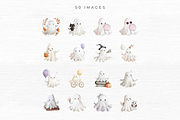 Cute Ghost Clipart, a Seasonal Illustration by EllyandLima (Thumbnail 4 of 7)