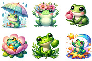Spring Frog Sublimation Clipart, a Seasonal Illustration by DreamArtGraphic (Thumbnail 3 of 4)