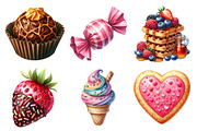 Watercolor Sweet Treats Clipart, an Illustration by Daily.Designs (Thumbnail 2 of 5)