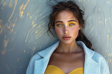 High fashion portrait of a young elegant woman with a captivatin, a Beauty & Fashion Photo by AS photostudio