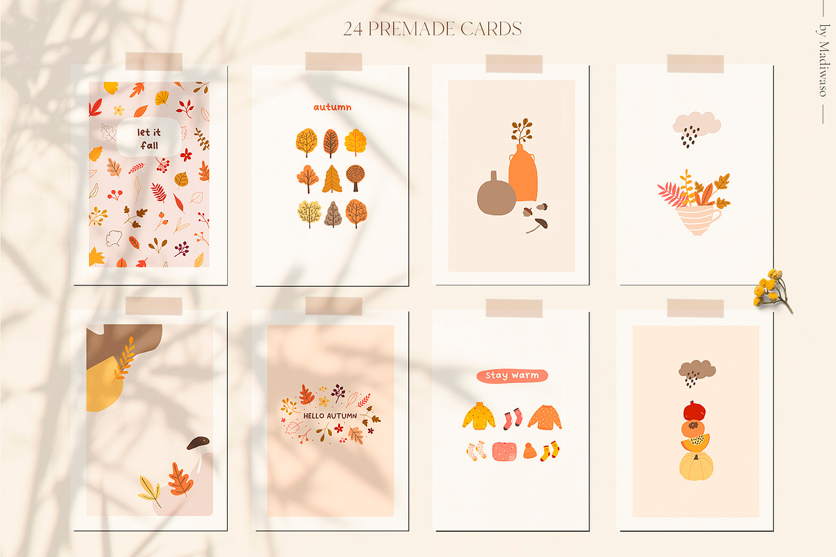 AUTUMN cozy fall season graphic set, a Seasonal Illustration by Madiwaso (Photo 5 of 12)