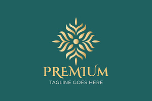 Premium Gold Floral Ornament Logo, a Branding & Logo Template by Signatoro
