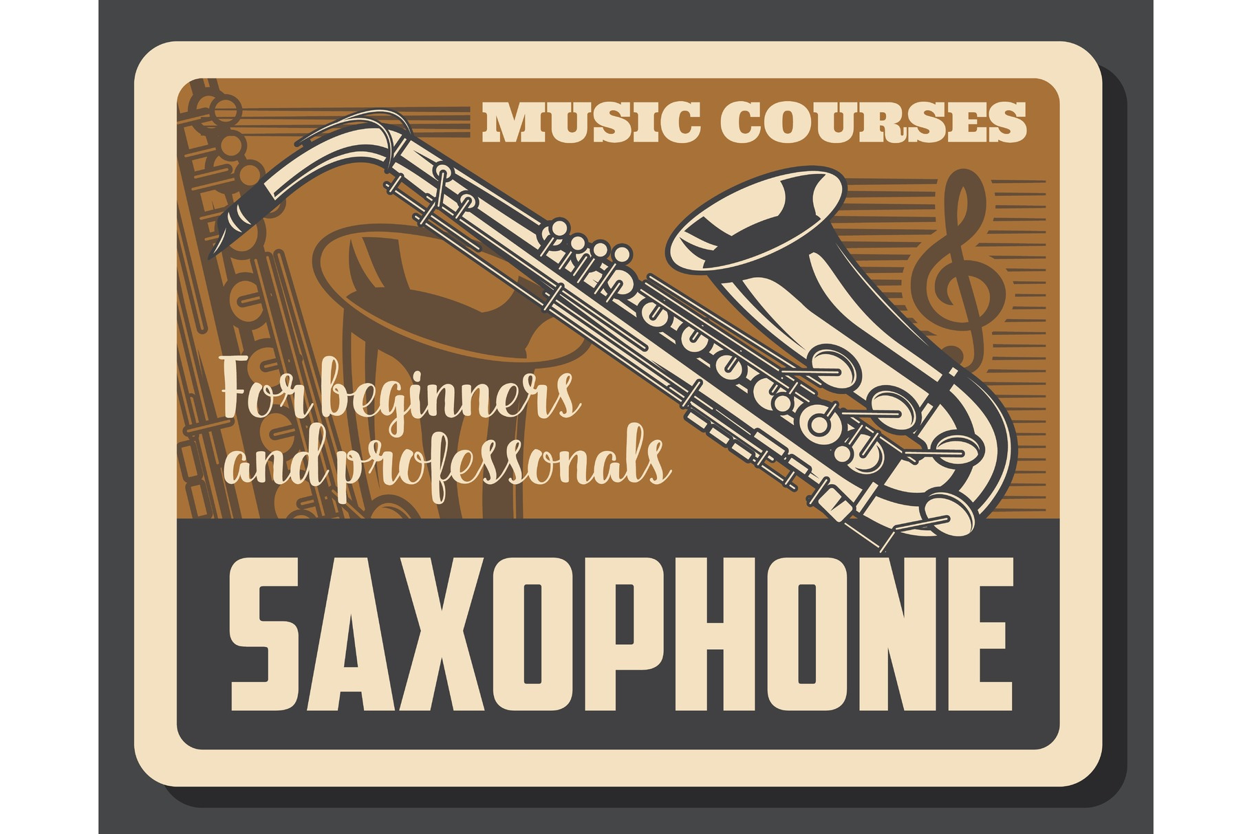 Saxophone Musical Instrument by Vector Tradition | Creative Market