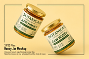 Honey Jar Mockup Set, a Packaging Mockup by Custom.scene (Thumbnail 1 of 4)