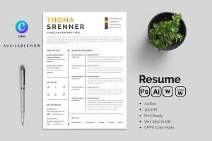 Resume Template Pack | Word, Pages, a Resume Template by Blackcloud_Creations