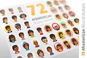 African American Round Avatars, an Emoji Icon by Voysla's Shop (Thumbnail 1 of 4)