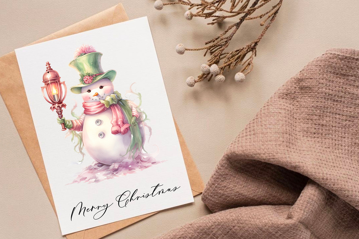Big christmas  watercolour clipart, a Decorative Illustration by Hello My Print (Photo 5 of 11)