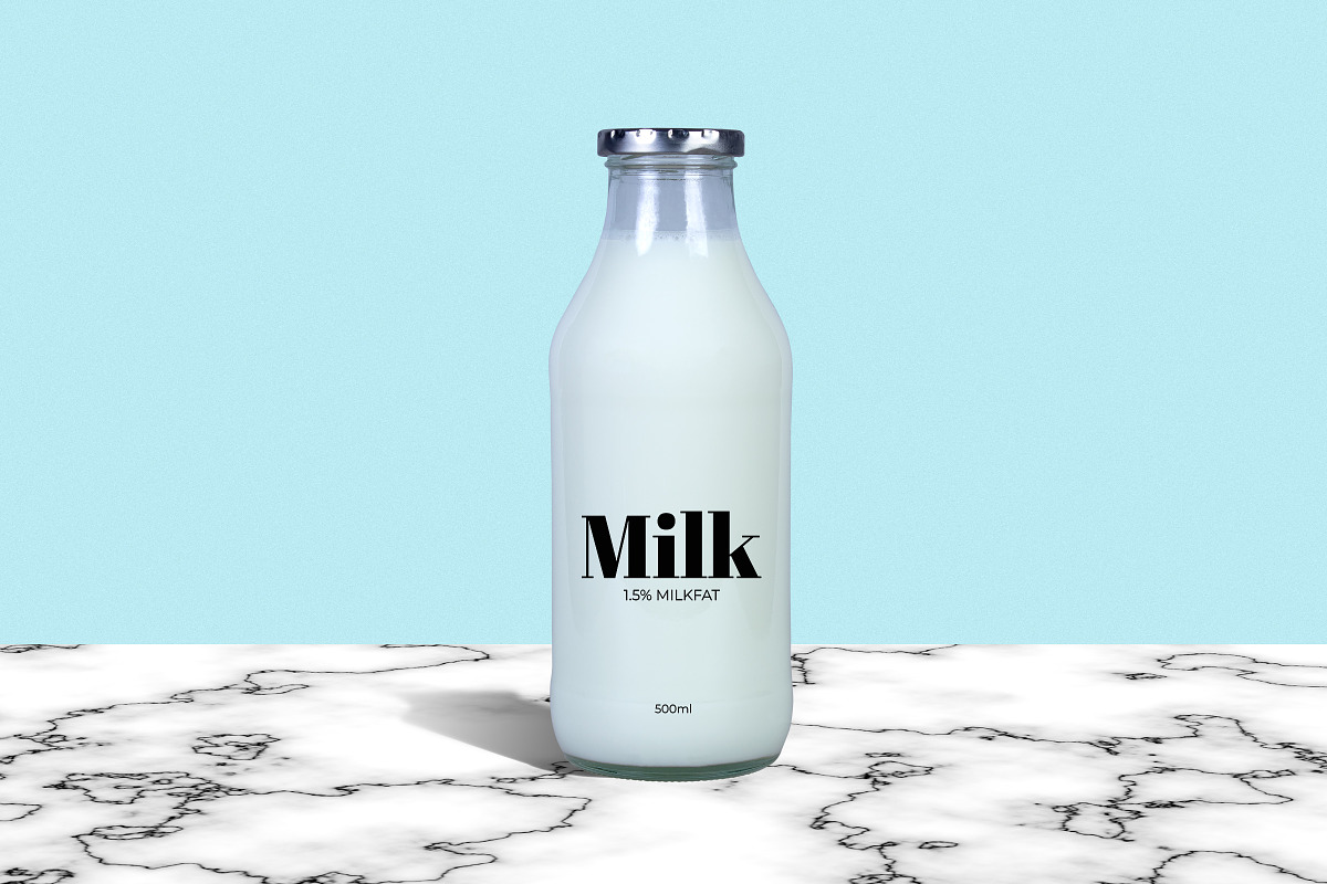 Milk - Bottle mockup, a Packaging Mockup by Makestudio (Photo 9 of 10)