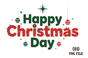 Happy Christmas Day PNG, an Illustration by DreamArtGraphic (Thumbnail 1 of 5)