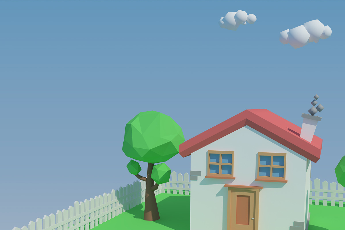 Low Poly House, an Architecture 3D Model by XYZ Space (Photo 3 of 13)