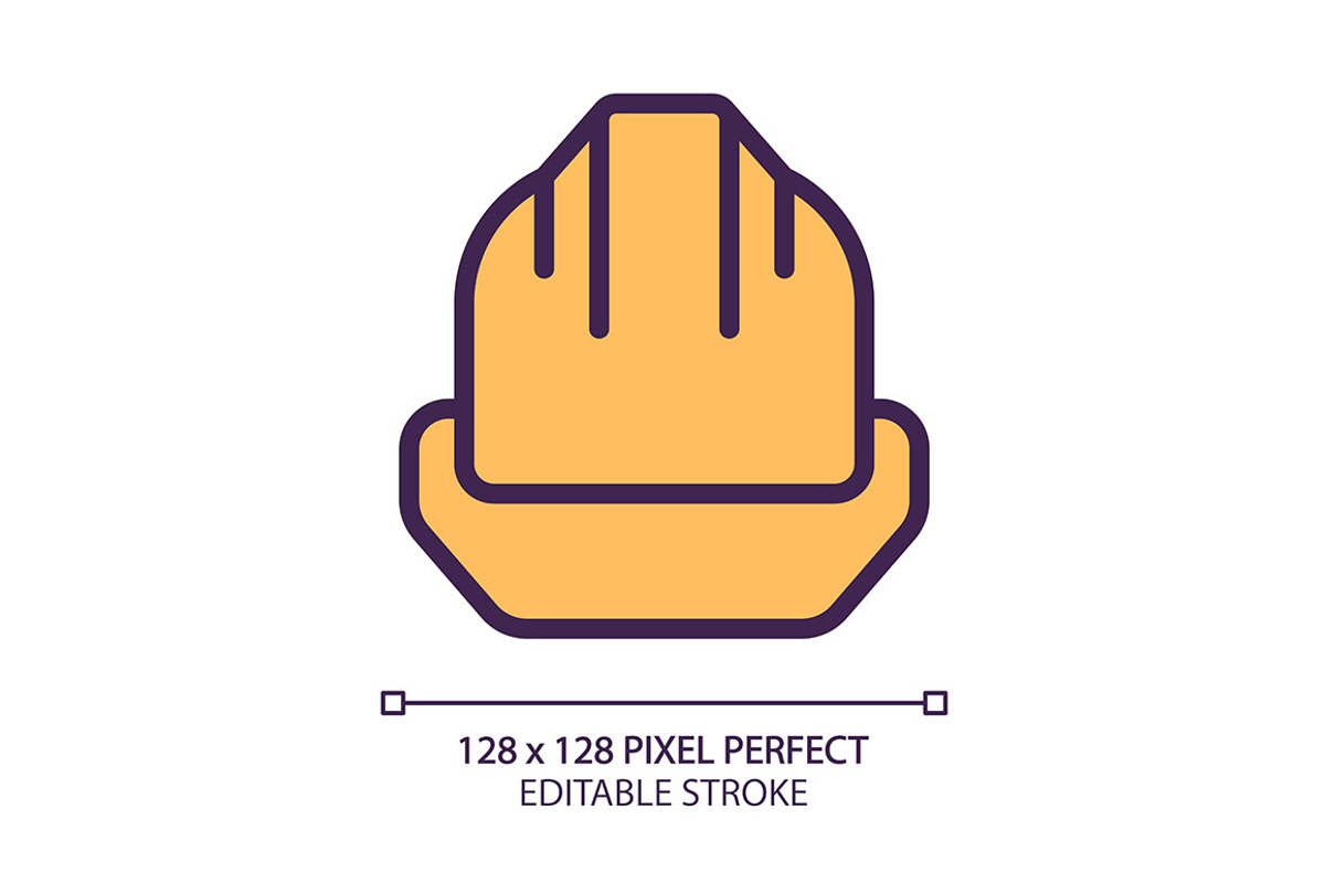 Hard hat pixel perfect RGB color, an Icon by IMG Visuals