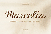 Marcelia Handwritten Script Font, a Script Font by Rasio Studio (Thumbnail 1 of 8)