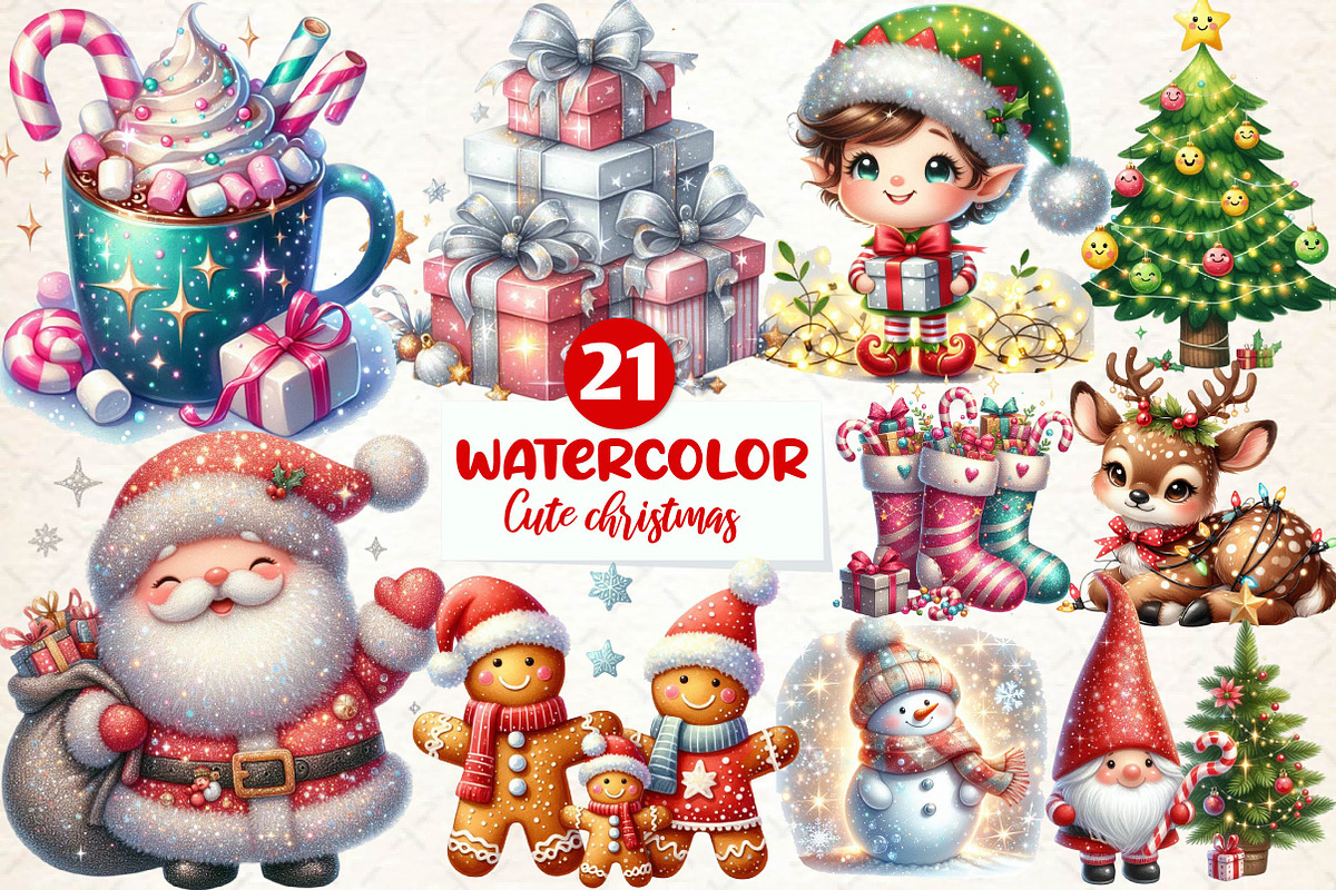 Cute christmas sublimation PNG, an Illustration by CreationArt (Photo 1 of 5)