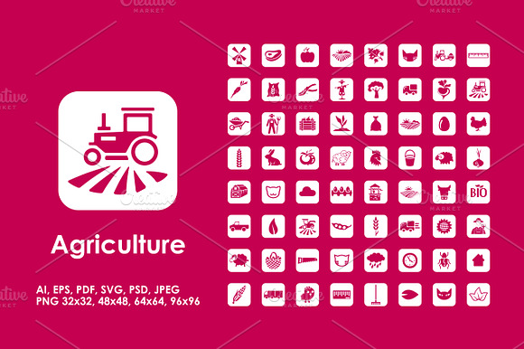 64 Agriculture Icons